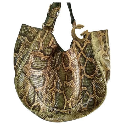 gucci brown python skin capri|Gucci Python Bags .